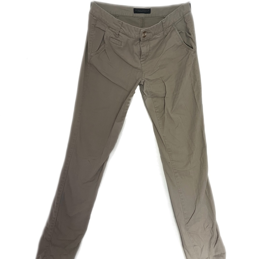Aeropostale Beige Low-Rise Jeans